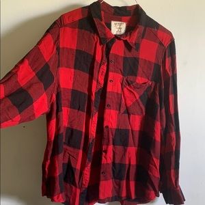 Red Plaid Oversized Flannel